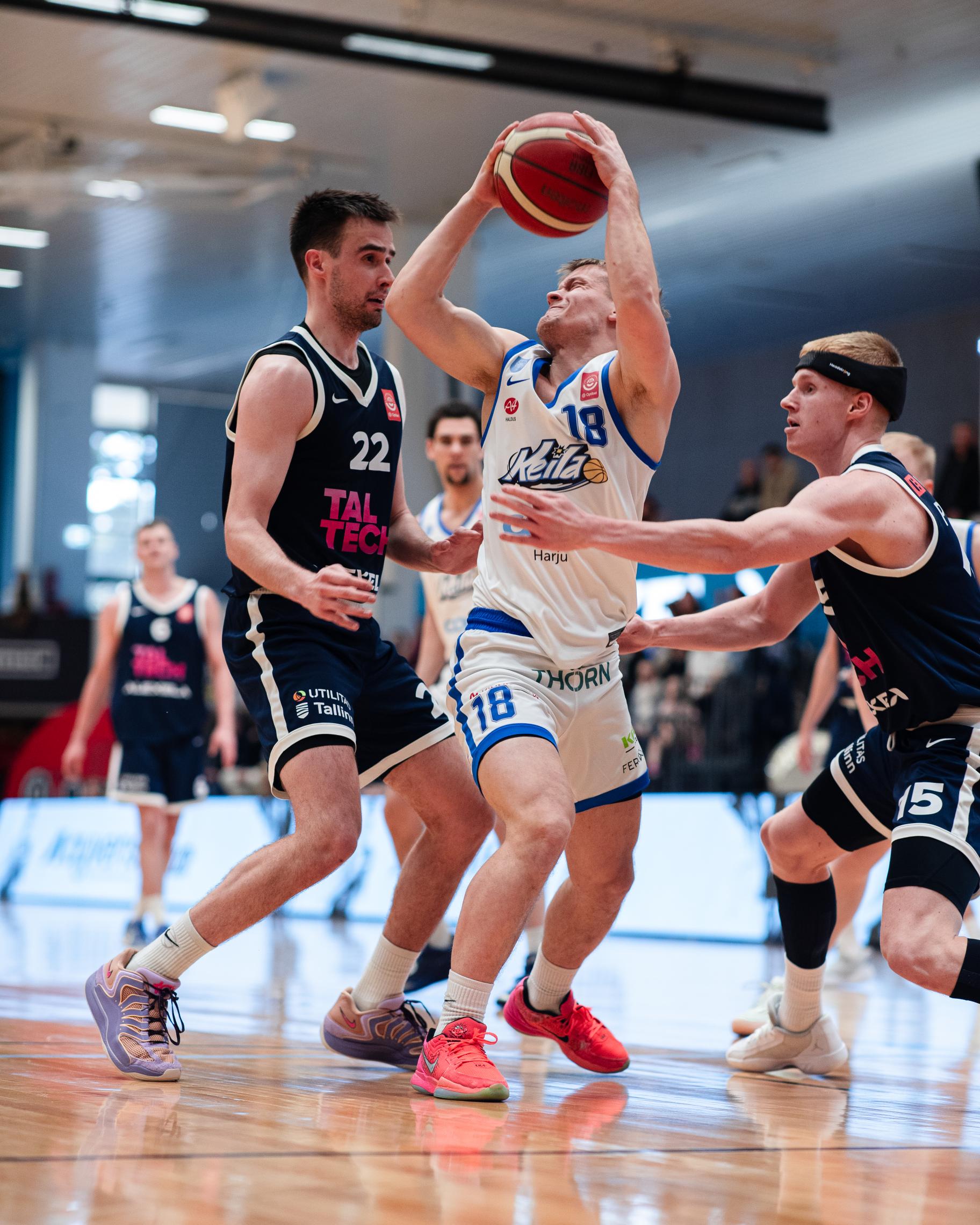 Keila KK kaotas Optibet Eesti korvpalli meistrivõistluste veerandfinaalseeria teises mängus 65:73 TalTech/ALEXELA-le. Punkt punktis mängitud avaveerandi võitis 